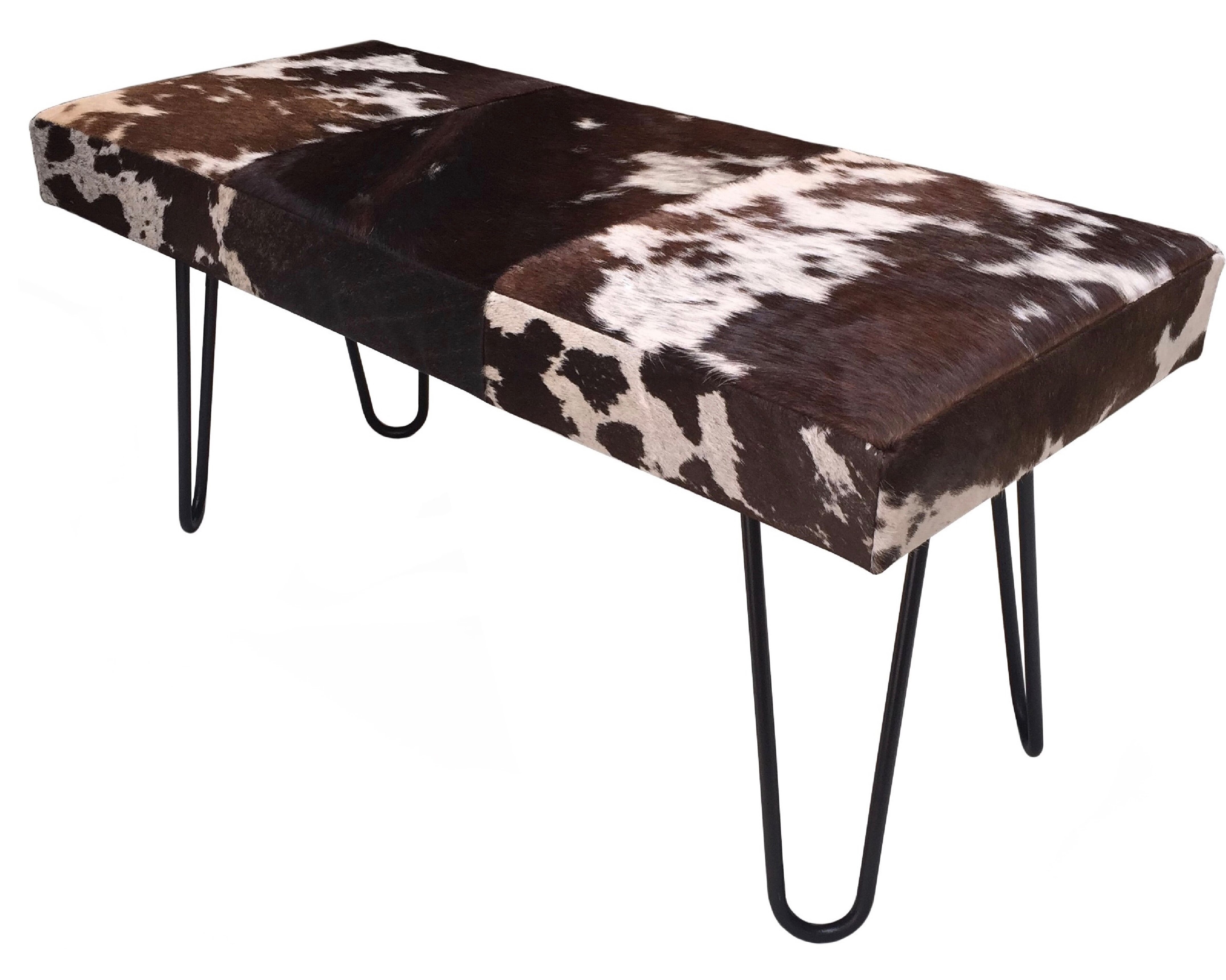 Foundry Select Cowhide Upholstered Bench Wayfair