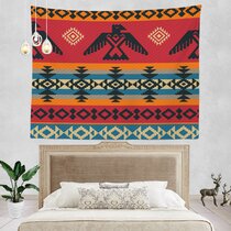 Harneeya American Native Indians Skin-Friendly Tapestry Wall Hanging for Living Room Bedroom Dorm 