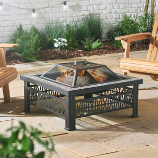 Outdoor Fire Pit Seating Sets Wayfair Co Uk Geo Steel Wood Burning And Charcoal Fire Pit