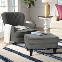 fabric armchairs and footstools