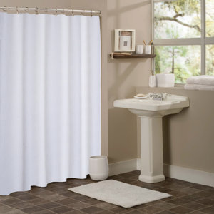 Bilbrook Stripped Waffle Shower Curtain