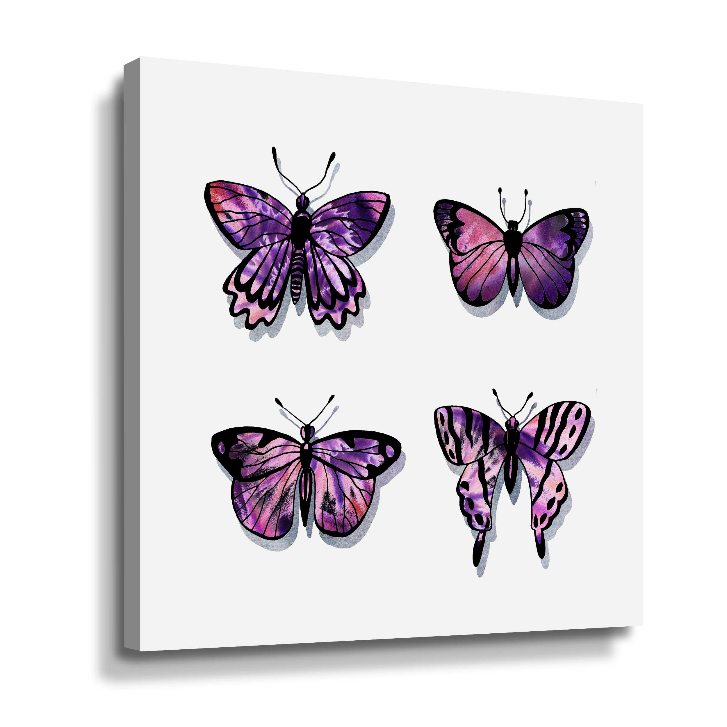 Gracie Oaks Butterfly - Print on Canvas | Wayfair