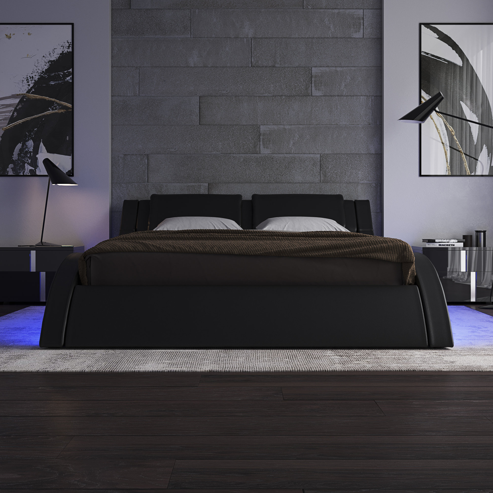 Orren Ellis Lafever Upholstered Sleigh Bed & Reviews Wayfair