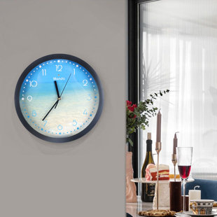 12'' New Metal Wall Clock Open Face Kitchen Home Decor Summertime