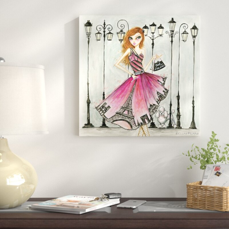 'Travel in Style : Paris' Painting on Wrapped Canvas - Parisian Wall Decorations