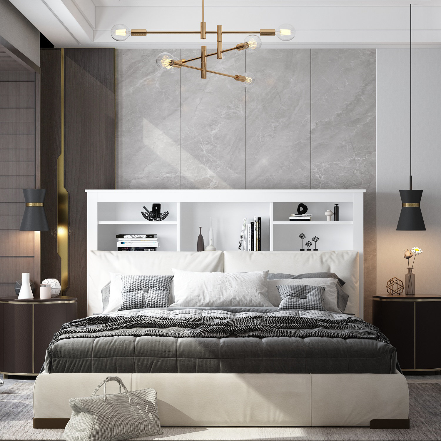 Latitude Run® Bridgeway Queen Bookcase Headboard Wayfair