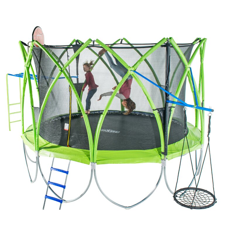 Spark Trampolines Spark 12 Round Trampoline With Safety Enclosure Wayfair