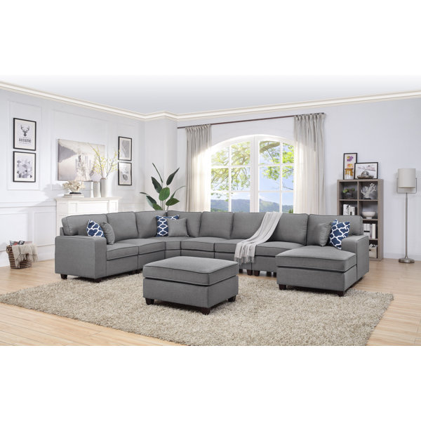 Latitude Run Littleness 149 5 Left Hand Facing Modular Corner Sectional With Ottoman Reviews Wayfair