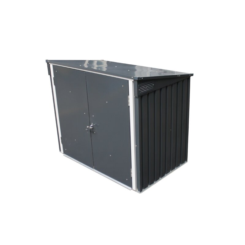 duramax 5 ft. w x 3 ft. d metal lean-to garbage shed wayfair