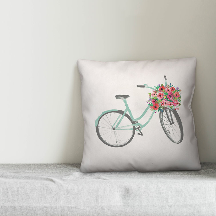 bicycle throw pillow