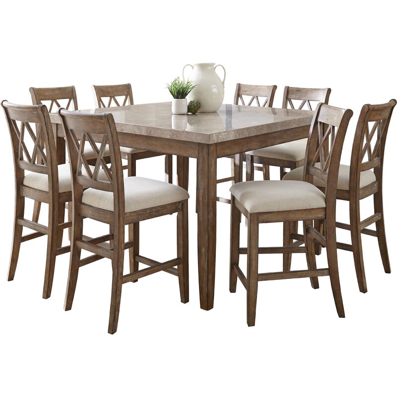 Portneuf 9 Piece Counter Height Dining Set