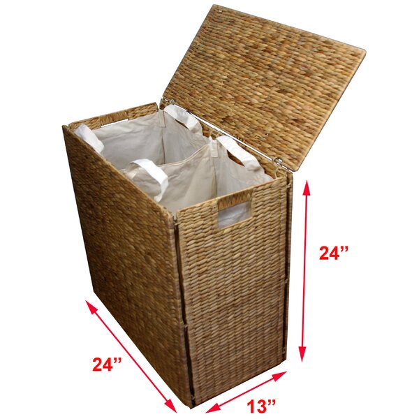 two sided laundry basket