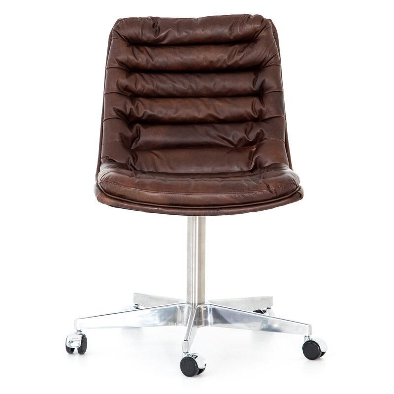 Four Hands Malibu Genuine Leather Task Chair | Perigold