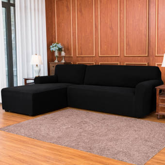 Red Barrel Studio Stretch L Shaped 3 Seats Sectional Box Cushion