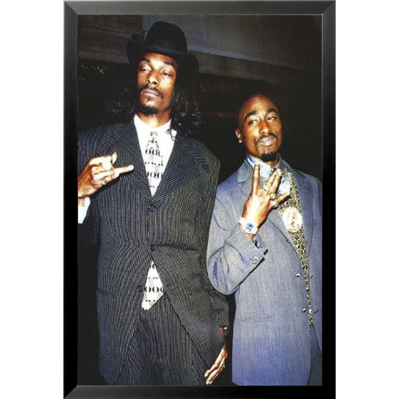 Winston Porter Suits 2pac And Snoop Dogg Music Sharp Dressed Men Hip Hop Rappers Tupac Amaru Shakur And Snoop Dogg Rap Icons Framed Photographic Print Wayfair