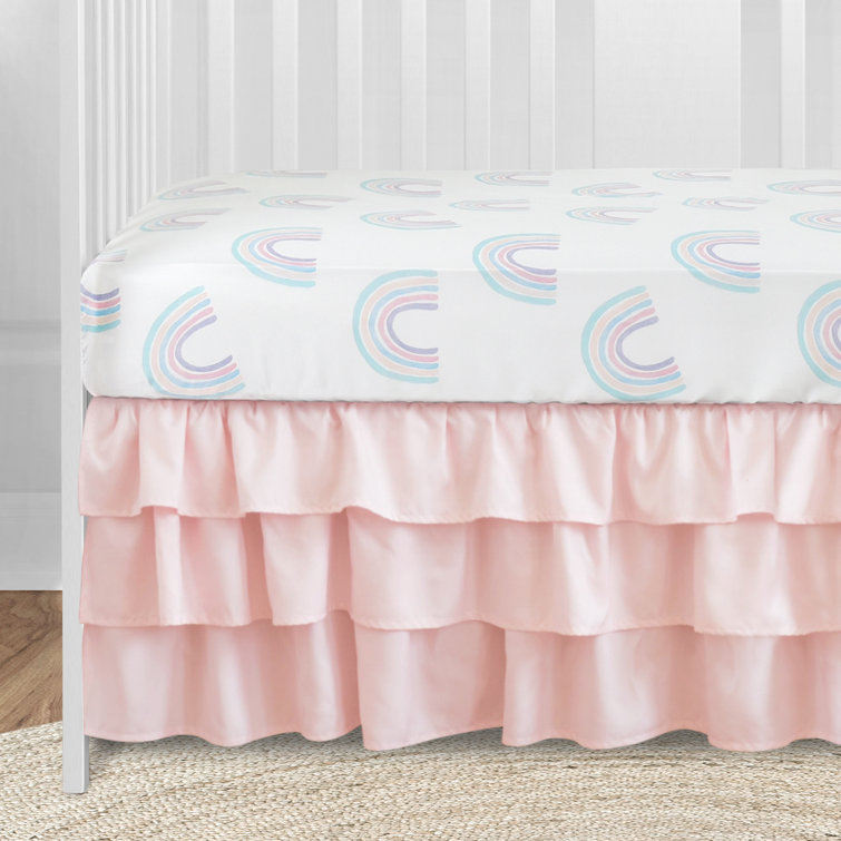 rainbow bed skirt