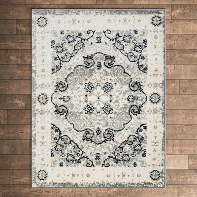 Hector Performance Oriental Gray/Ivory/Black Indoor Rug