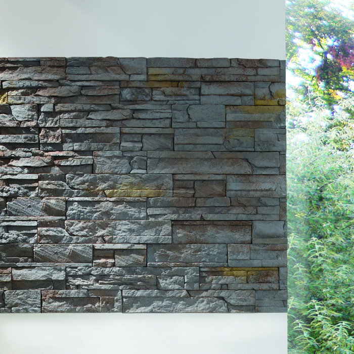 Odyssee Random Sized Engineered Stone Mosaic Tile In Charcoal