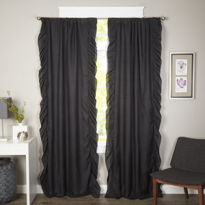 Maryam Solid Blackout Rod Pocket Curtain Panels (Set of 2)