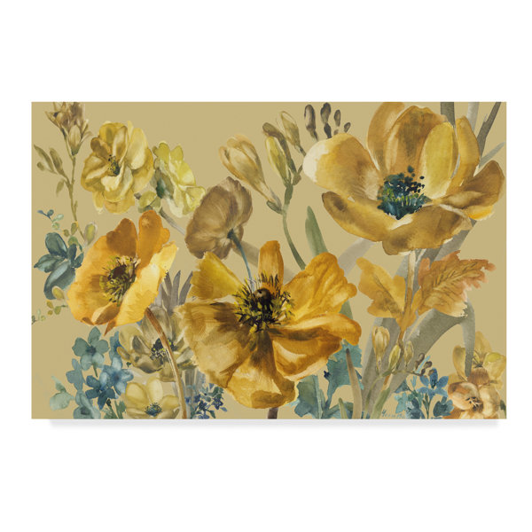 Charlton Home Wildflowers Bouquet 3 Acrylic Painting Print On