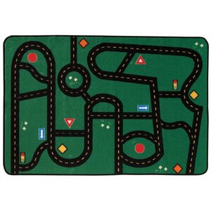 Go Go Driving Kids Area Rug