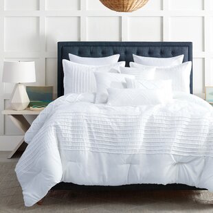 Details about   Solid Pure White Pintuck Pleated 3 pc Comforter Set Twin Full Queen King Bedding 