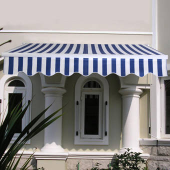 Costway Manual Sun Shade 10 Ft W X 8 Ft D Fabric Retractable