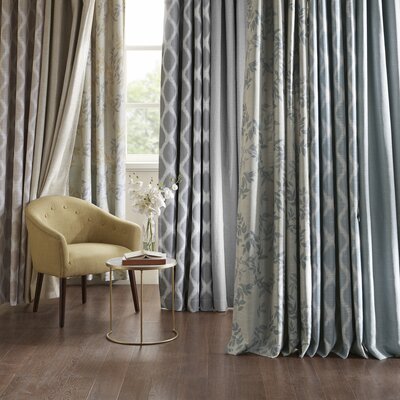 Abrihet Printed Ikat Blackout Curtain Panel