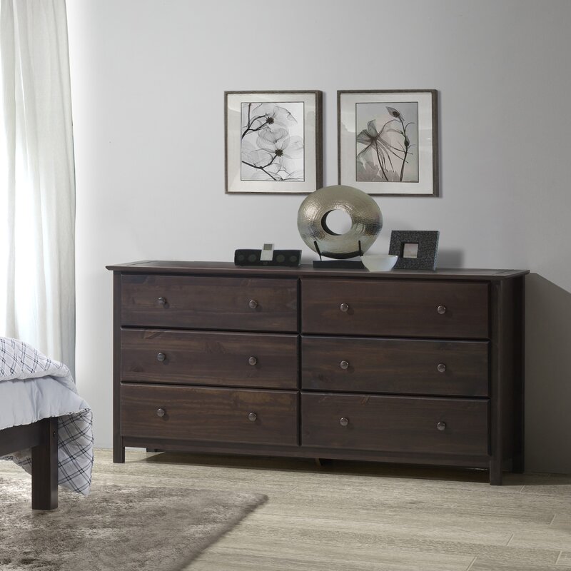 Grain Wood Furniture Shaker 6 Drawer Double Dresser Reviews Wayfair