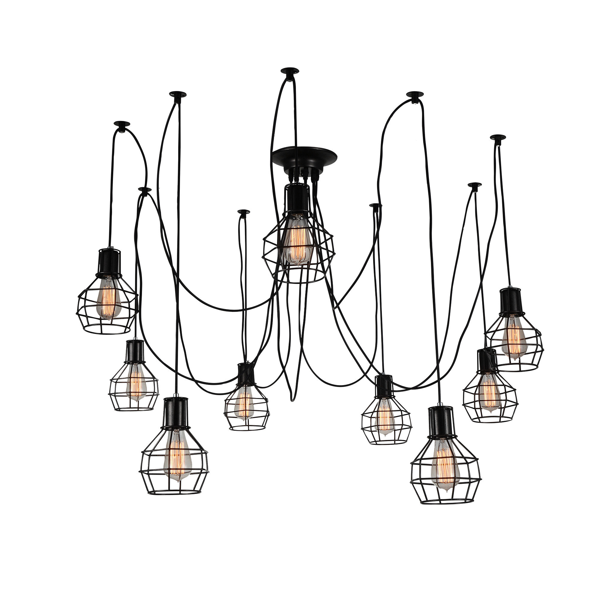 Trent Austin Design Kourtney 9 Light Cluster Geometric Pendant Wayfair
