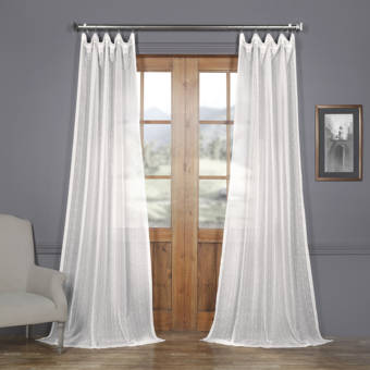 Drum Striped Sheer Rod Pocket Single Curtain Panel Reviews Allmodern