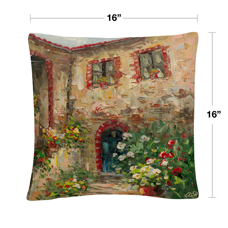 Fleur De Lis Living Rojas Tuscany Courtyard Throw Pillow Wayfair