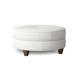 James 36 Tufted Round Cocktai Ottoman by Wayfair Custom Upholstery™