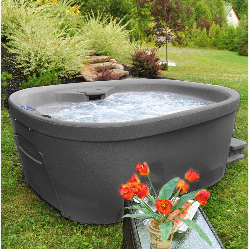 Innovaspa Urbania 6 Person 16 Jet Plug And Play Hot Tub With Waterfall And Led Light Wayfair