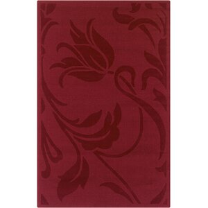 Hand-Woven Red Area Rug