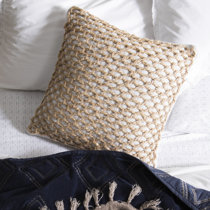 jute throw pillow