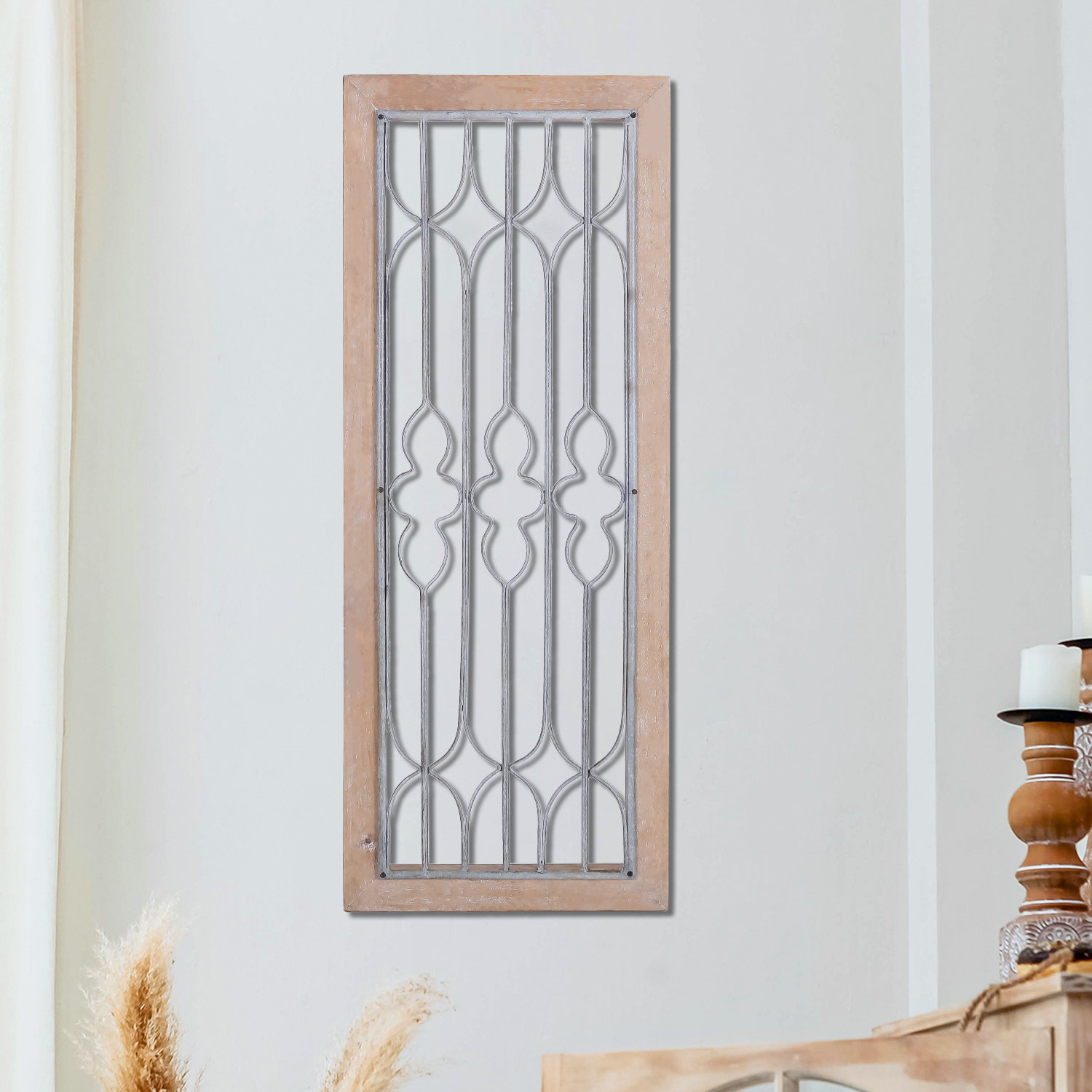 Ophelia & Co. Wood And Metal Architectural Window Panel Wall Decor