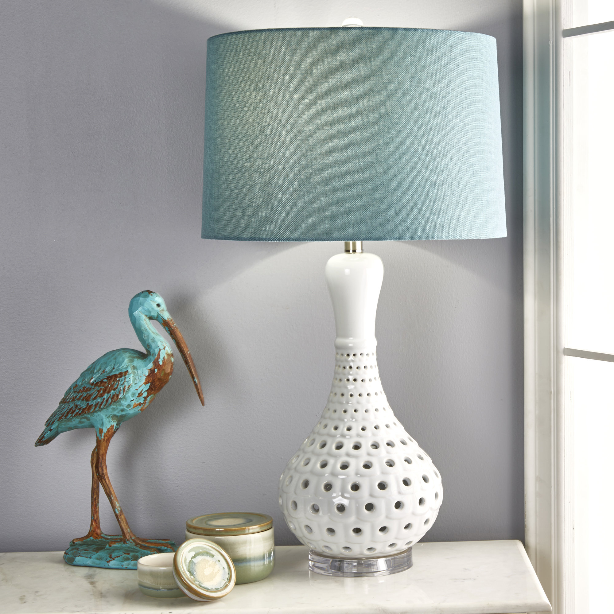 pierced porcelain table lamps