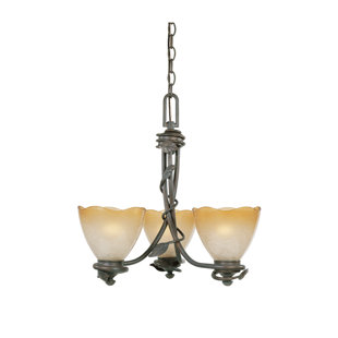 Go to store & view more images Gorby 3-Light Shaded Chandelier by Fleur De Lis Living