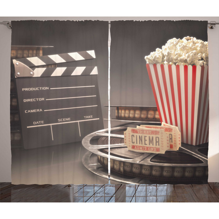 East Urban Home Movie Theater Room Darkening Rod Pocket Curtain Panels Reviews Wayfair