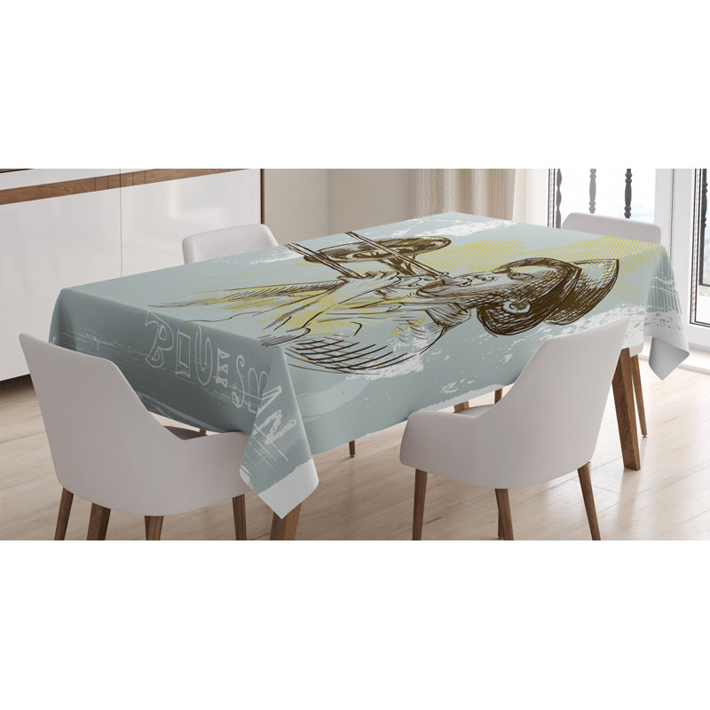 East Urban Home Ambesonne Jazz Music Tablecloth Trumpet Player