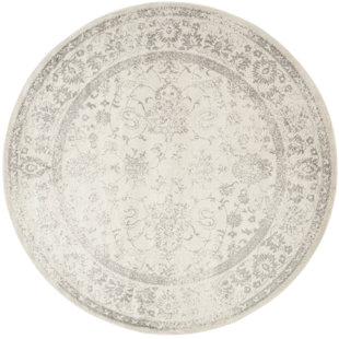 3 4 Round Rugs You Ll Love Wayfair Aiken Ivory Silver Area Rug