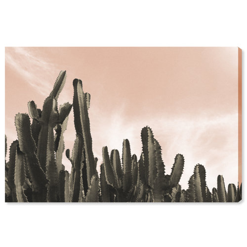 'Dream Landscape Cactus Desert' Print on Canvas East Urban Home Size: 61cm H x 91cm W