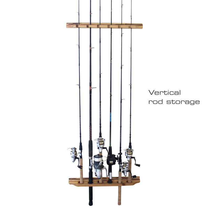WFX Utility™ 2 Piece Fishing Rod Wall Mounted Fishing Rack & Reviews ...