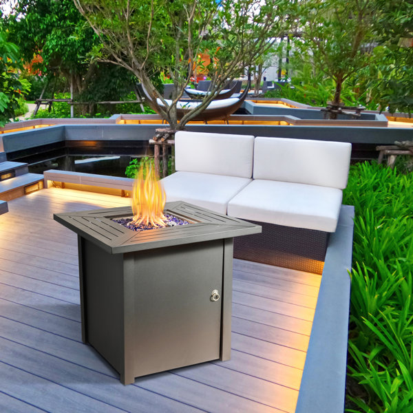 Symple Stuff - Square Steel 30 Inch Propane Gas Fire Pit ... (600 x 600 Pixel)