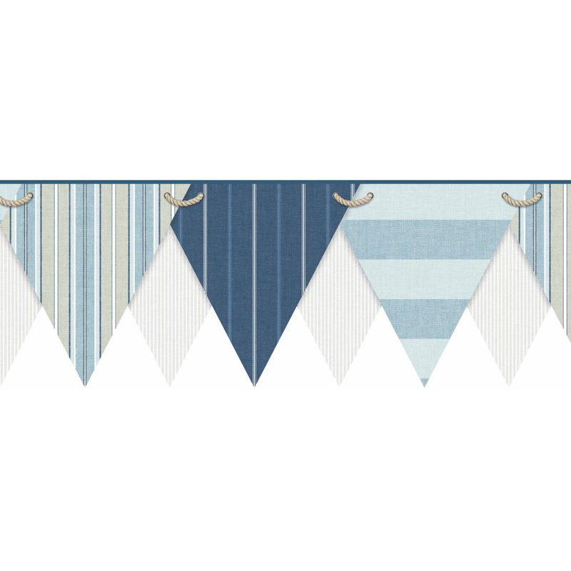 York Wallcoverings Nautical Living Pennant 15 X 8 5 Stripe Border Wallpaper Wayfair York Wallcoverings Nautical Living Pennant 15 X 8 5 Stripe Border Wallpaper Wayfair