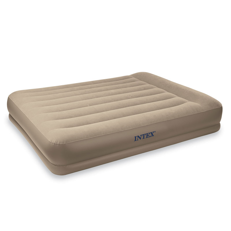 Intex Rest Mid Rise Inflatable Bed 13 75 Air Mattress With Built In Pump Wayfair