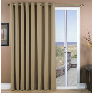 Saffold Solid Semi-Sheer Grommet Single Curtain Panel