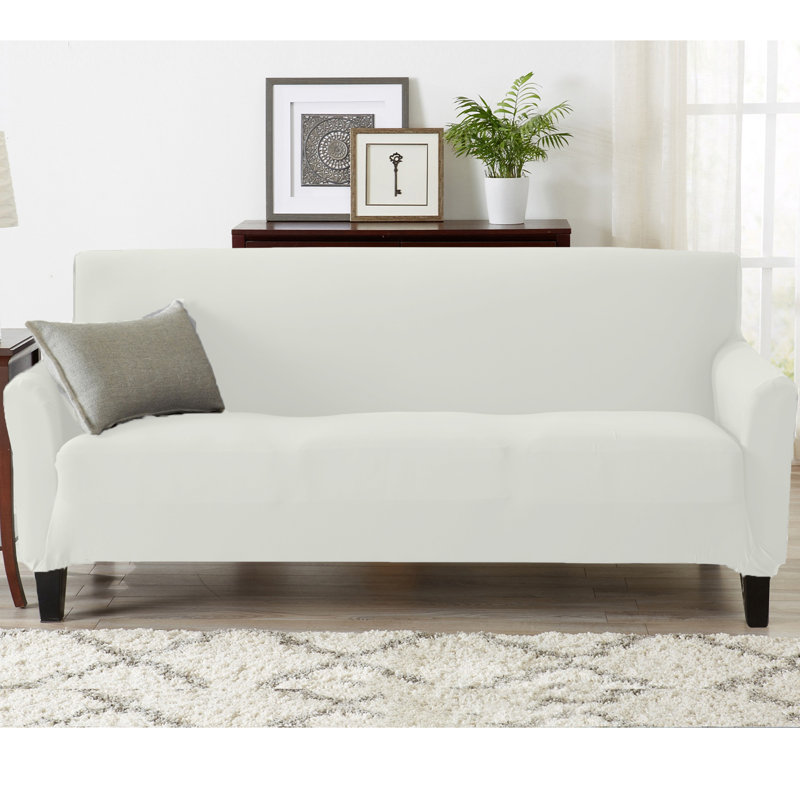 Winston Porter Super Soft Jersey Knit Box Cushion Sofa Slipcover