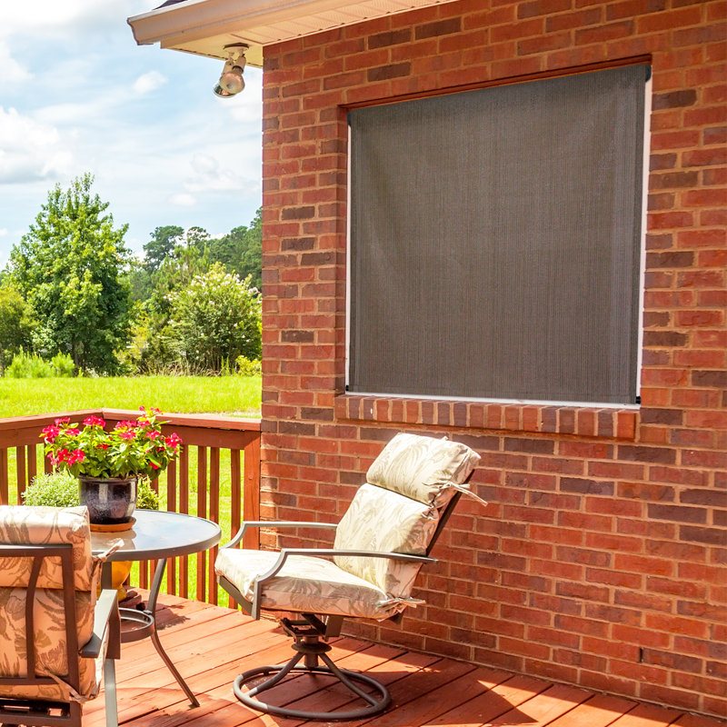 Charlton Home Cordless Sun Semi Sheer Outdoor Roller Shade
